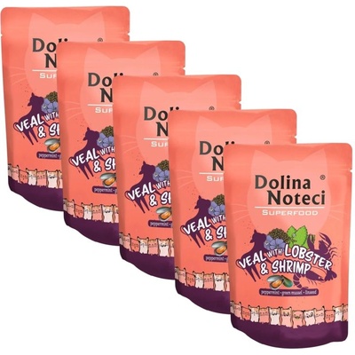 Dolina Noteci Superfood Котка Телешко с Лобстер и Скарида 5 x 85 г