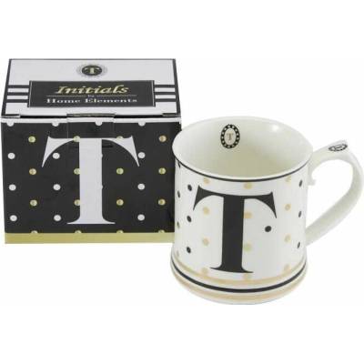 HOME ELEMENTS Hrnček Initials písmeno T 370 ml