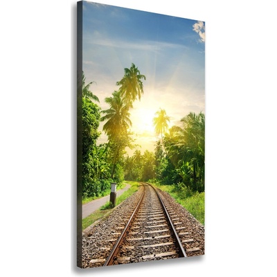 Vertikálny foto obraz na plátne Železničné koľaje 50x100 cm