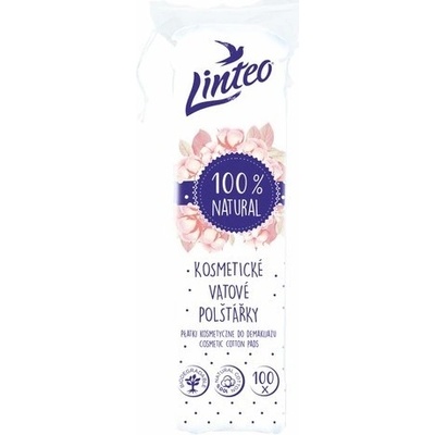 Linteo 100% Natural kosmetické vatové odličovací tampony 100 ks