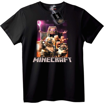 NOONEBRAND Тениска Minecraft Прасенски Войни - XS, White