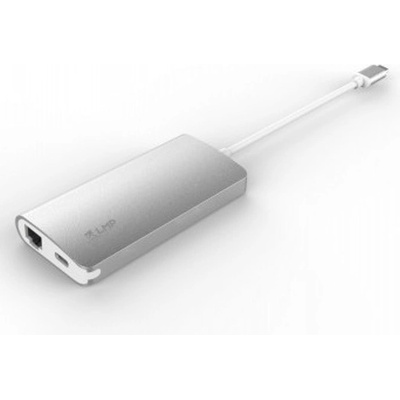LMP Докинг станция LMP 17107, от USB C към 1x USB C, 3x USB A, 1x RJ45, сребриста (17107 / 33890)