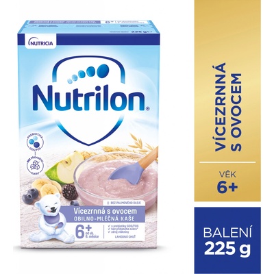 Nutrilon Vícezrnná Mléčná kaše s ovocem 225 g – Zboží Mobilmania