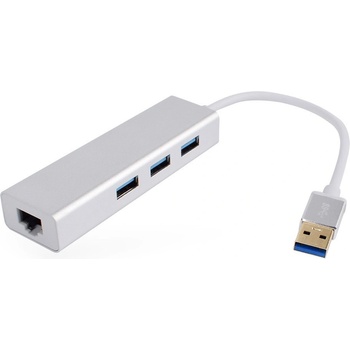 SeaMax Докинг станция SeaMAX 4in1-10, от USB-A към 3x USB-A, 1x RJ45, бяла (4in1-10)