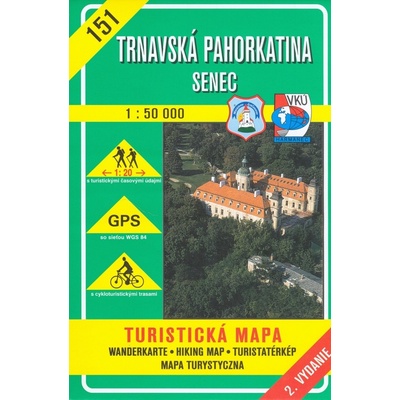 Trnavská pahorkatina Senec 1:50 000 151 Turisitcká mapa