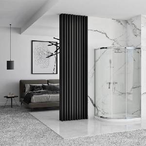 Rea Полукръгла душ кабина Rea Look с две плъзгащи се врати 80x80 гланцов хром (5902557380435+5902557380466)