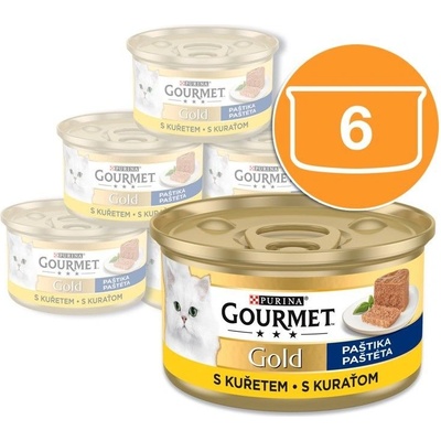 Gourmet GOLD paštéta s kuracím mäsom 6 x 85 g