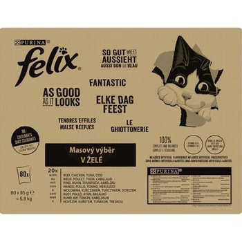 Felix Fantastic mas.výběr v želé 80 x 85 g