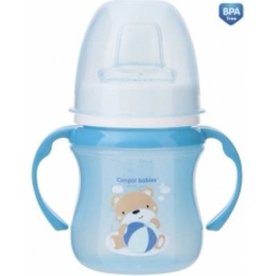 Canpol babies tréningový hrnček Sweet Fun modrý 120 ml