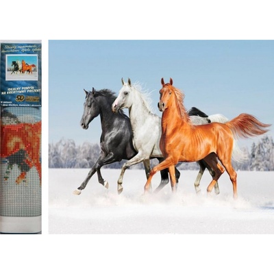 Norimpex Diamantové malování Koňské trio 30 x 40 cm – Zbozi.Blesk.cz