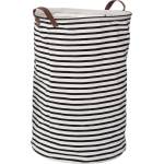 Premier Housewares Черно-бял текстилен кош за пране 54 l Stripe - Premier Housewares (1901505)