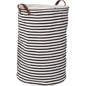 Premier Housewares Черно-бял текстилен кош за пране 54 l Stripe - Premier Housewares (1901505)