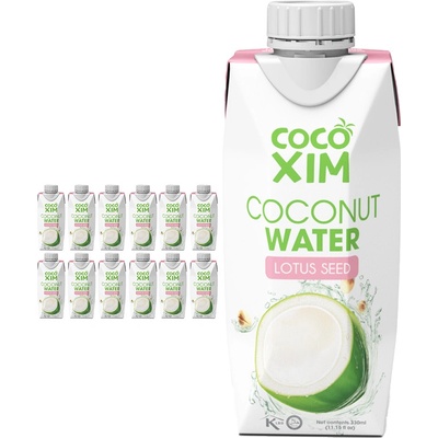Cocoxim Kokosová voda lotosový květ 12 x 330 ml