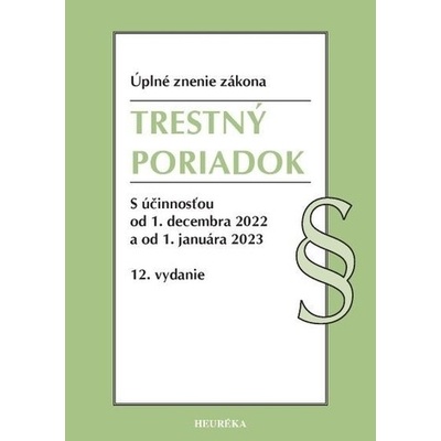 Trestný poriadok. Úzz, 12. vydanie, 11/2022