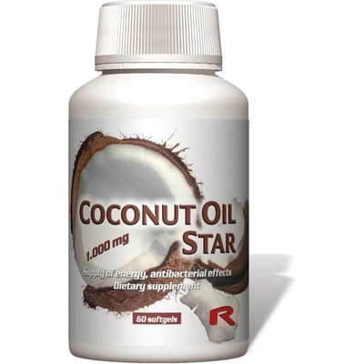 Coconut oil star pre okamžitý príjem energie s antibakteriálnym účinkom Starlife 60 toboliek