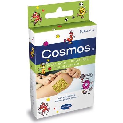 Cosmos Kids vodeodolná detská náplasť na rany 6 cm x 10 cm 10 ks
