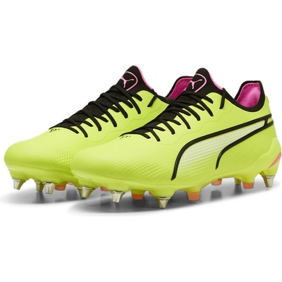 PUMA Футболни бутонки Puma King 0.1 Soft Ground Football Boots - Electric Lim