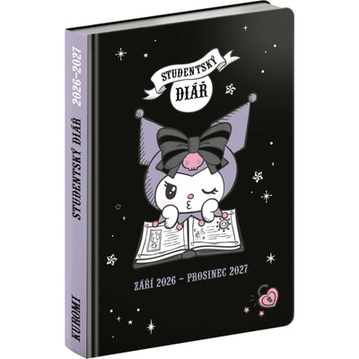 Notique Студентски дневник Kuromi (септември 2026 - декември 2027), 9, 8 x 14, 5 см NOTIQUE | Mnogotsveten | Home | UNI