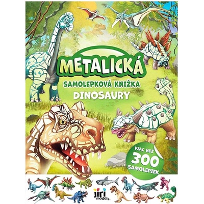 Jiri Models metalická samolepková knižka dinosaury
