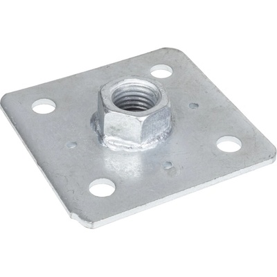 Deska s maticí k patce pilíře, M24 80x80x4mm, Zn