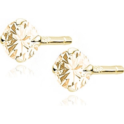 Olivie strieborné náušnice Champagne 7557