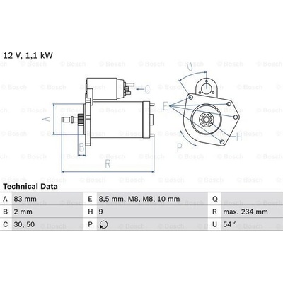 BOSCH Startér 0986016800