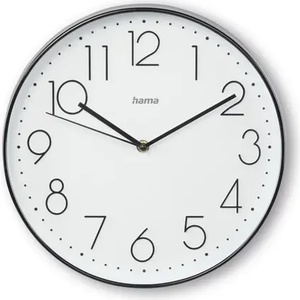 Hama Стенен часовник "Corsica", 30 см, тих, бял (HAMA-185873)