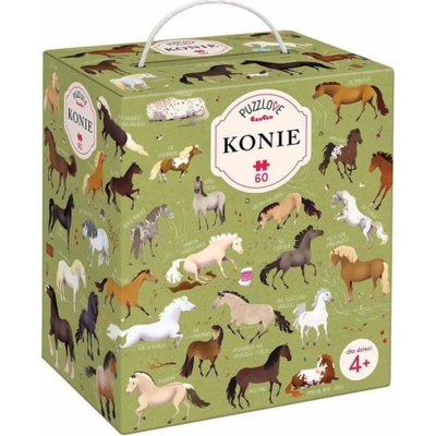 CzuCzu Bright Junior Media Puzzlove Konie 60 dílků
