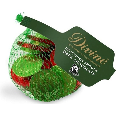 Divine Čokoládové mince z hořké čokolády 65 g