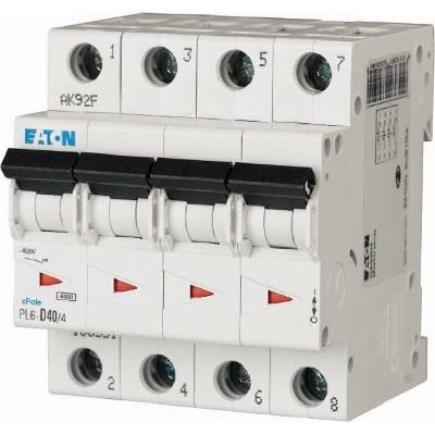 Eaton 4P C 50A 6kA AC PL6-C50/4 166530