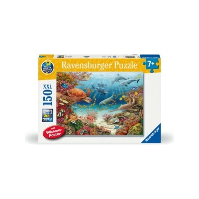 Ravensburger Meerestiere am Korallenriff Wieso? Weshalb? Warum? XXL + Wissensposter 150 dielov