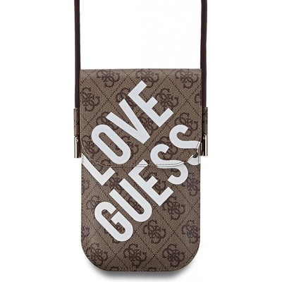 Guess PU 4G Big Love Logo hnedá