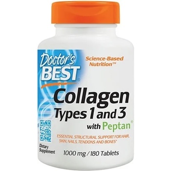 Doctor's Best Collagen Types 1 and 3, 1000 mg, 180 таблетки, Doctor's Best