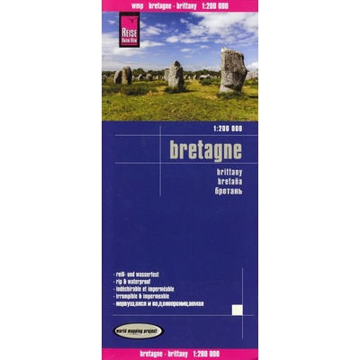 mapa Bretagne 1:200 t. laminovaná