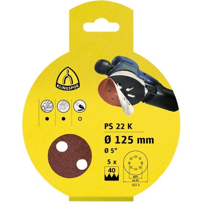 KLINGSPOR Kotouče na suchý zip PS 22 K 150 P80 SB-balení