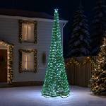 vidaXL LED коледна елха с ламе и основа EKENAS 500 см (42056542)
