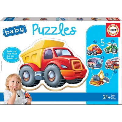 Educa Бебешки пъзел Educa 5 в 1 - Превозни средства (EDU14866)