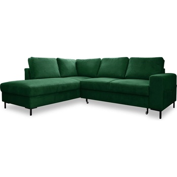 Miuform Тъмнозелен разтегателен ъглов диван от рипсено кадифе (ляв ъгъл) Lofty Lilly - Miuform (1075ON35)