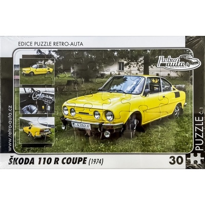 Retro-Auta č. 01 ŠKODA 110 R COUPE 1974 30 dílků