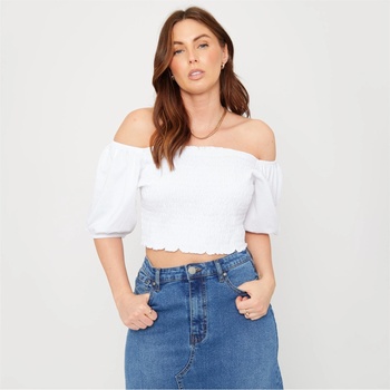 Image 1 of Be You Puff Sleeve Top Womens - White