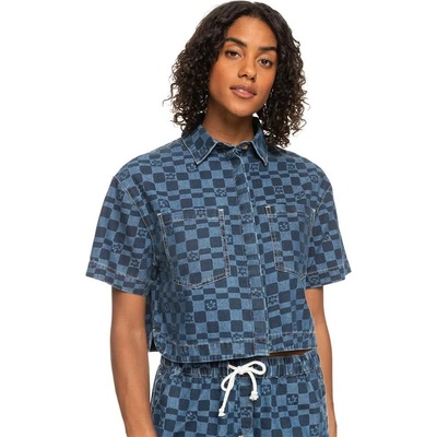 Тениска Roxy Blue Wave Club Printed short sleeve v neck T-shirt - Multicolor (Mood Indigo Sol Power)