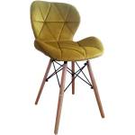 Bestent Трапезен стол от кадифе жълт amber (bml-046-v)