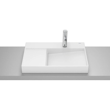 Roca Умивалник за монтаж върху плот с отвор за смесител Horizon, 600 x 420 x 80mm, matt white (A32727462B)