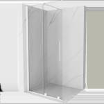Mexen Velar плъзгаща се душ стена Walk-in 120 x 200 cm, прозрачна 8 mm, бяла - 871-120-000-03-20 (871-120-000-03-20)