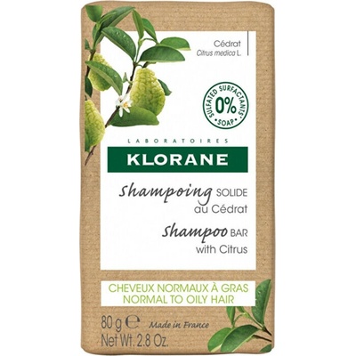 Klorane Tuhý šampon pro normální až mastné vlasy Citron 80 g