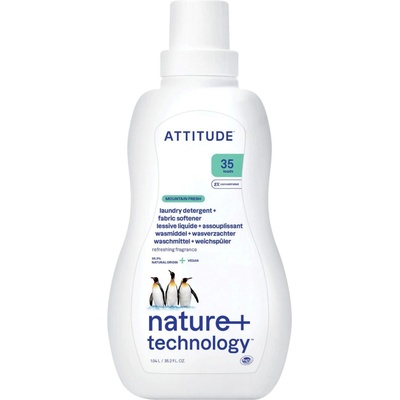 ATTITUDE Ekologický prací gel s aviváží 2v1 1040 ml 35 pracích dávek horská příroda Nature+