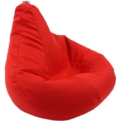 Pufrelax Пуф круша за деца 4-14 г. , 160л. , Nirvana Light, текстил, Червен (PUF-G-NL-TM-MR)