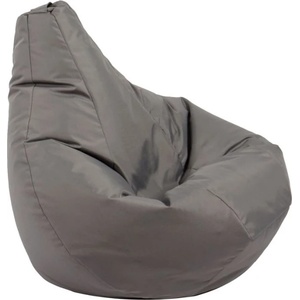 Pufrelax Пуф круша за деца 4-14 г. , 160л. , Nirvana Light - Teteron Grey, За открито, Перящ се калъф, Пълнеж от Полистиролни перли (PUF-G-NL-TEX-GRE)