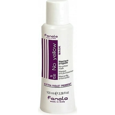 Fanola No Yellow maska pre odfarbené, blond, melírované alebo šedivé vlasy 100 ml