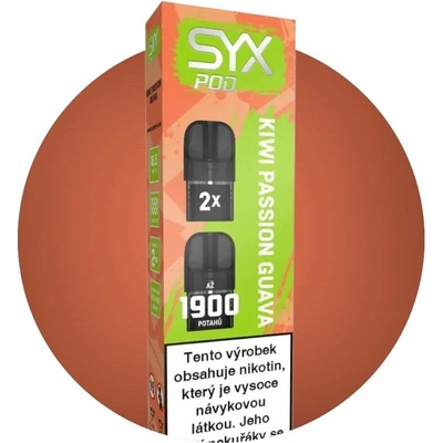 Syx Pod Kiwi Passion Guava 16,5 mg 2 x 950 potáhnutí 1 ks